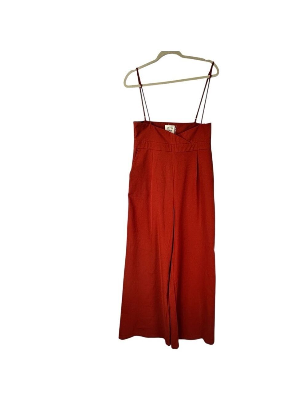 Style Rack Terracotta Jumper Size Large Wide Leg Linen Look Softcore Minimalist